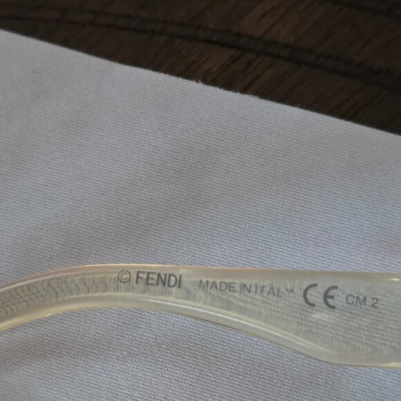 Fendi White Aviator Sunglasses | Double Bridge Pequin Stripe | Made in Italy main image 4